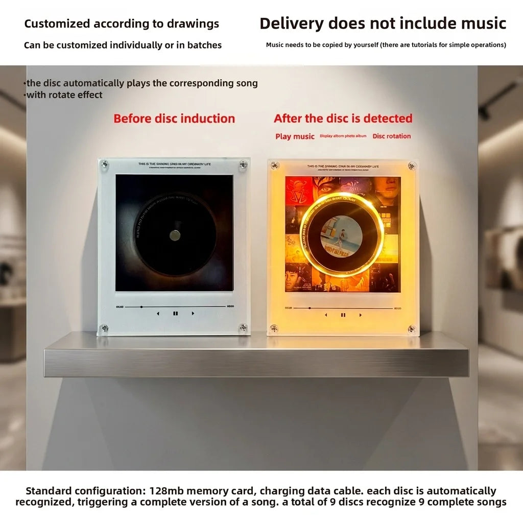 Kpop BTS NFC Music Fridge Magnet Custom Vinyl Record Photo Refrigerator Magnet ARMY Fan Collection Merch Gift